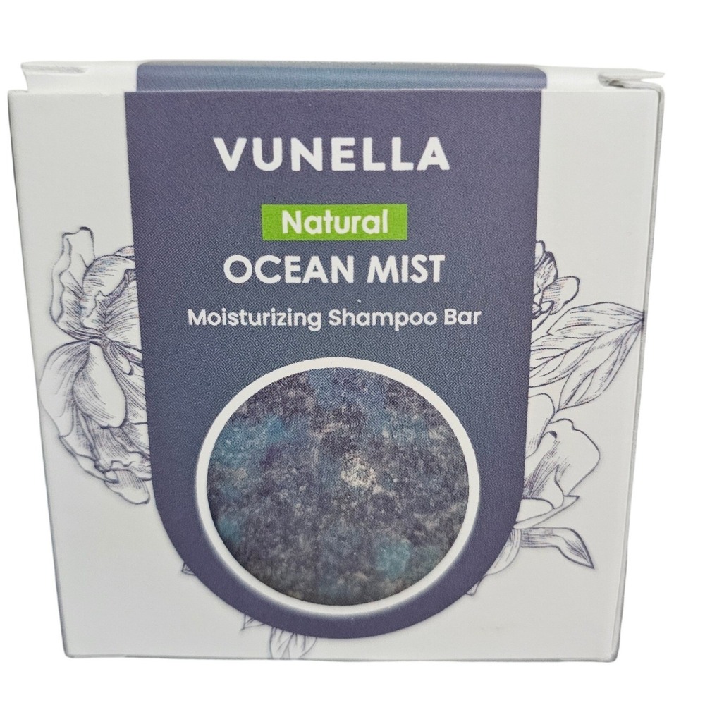 Vunella Natural Ocean Mist Moisturizing Shampoo Bar 1.9oz Vegan SLS Free USA